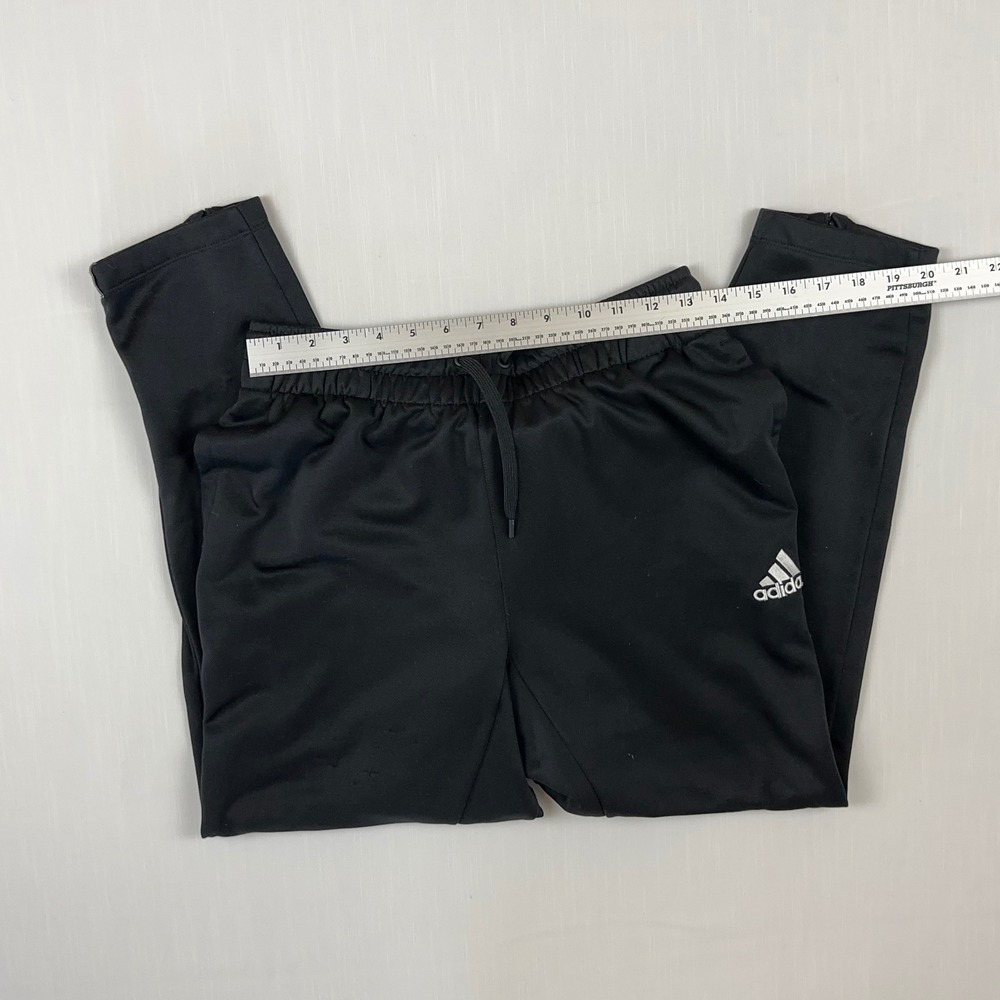 Adidas AEROREADY Black Track Pants Mens Medium Ankle Zip Joggers Athletic - Picture 2 of 9